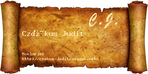 Czékus Judit névjegykártya